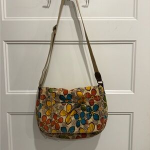 Relic Retro Floral Canvas Crossbody Bag